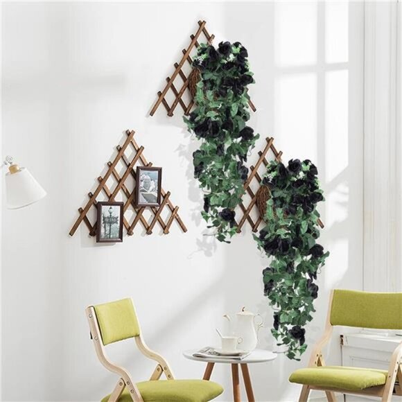 Hanging Flowers Artificial Hanging Plants 2PCS 3.3Ft Artificial RoseVine Hanging - Picture 5 of 7